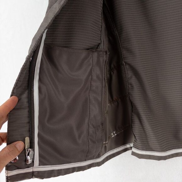 Nike Womens Fit Dry Full Zip Jacket Running Training Stretch Sz S Taupe - Picture 10 of 11